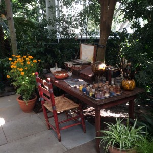 Frida's garden workspace